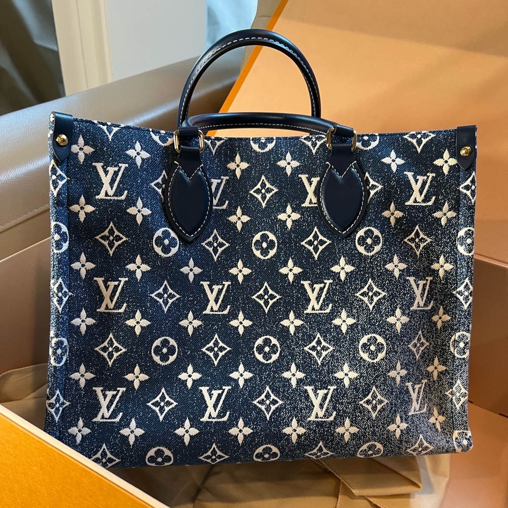 Sold ❌ New▪️Louis Vuitton Denim Onthego MM - Picture 1 of 15